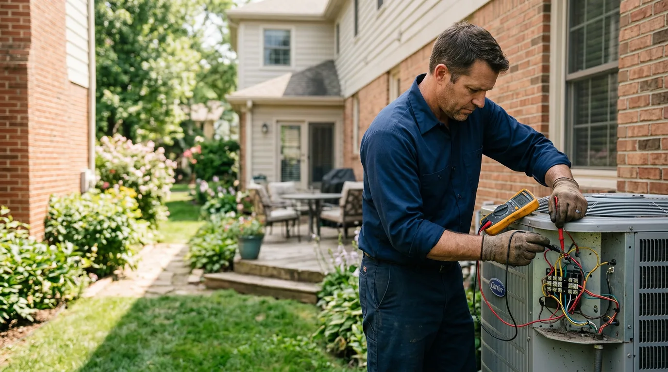 HVAC technician working near Streetsboro, OH
